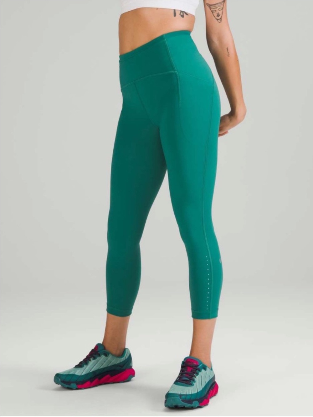 Lululemon Swift Speed High-Rise Crop 23" Teal Lagoon Green size 6 - Picture 6 of 16